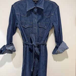 Banana Republic Blue Denim Maxi Dress